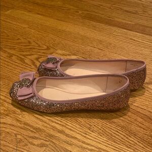 Kate Spade Pink Glitter Ballet Flats